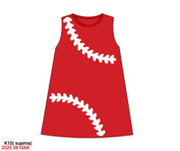 Red Baseball Girls Dress