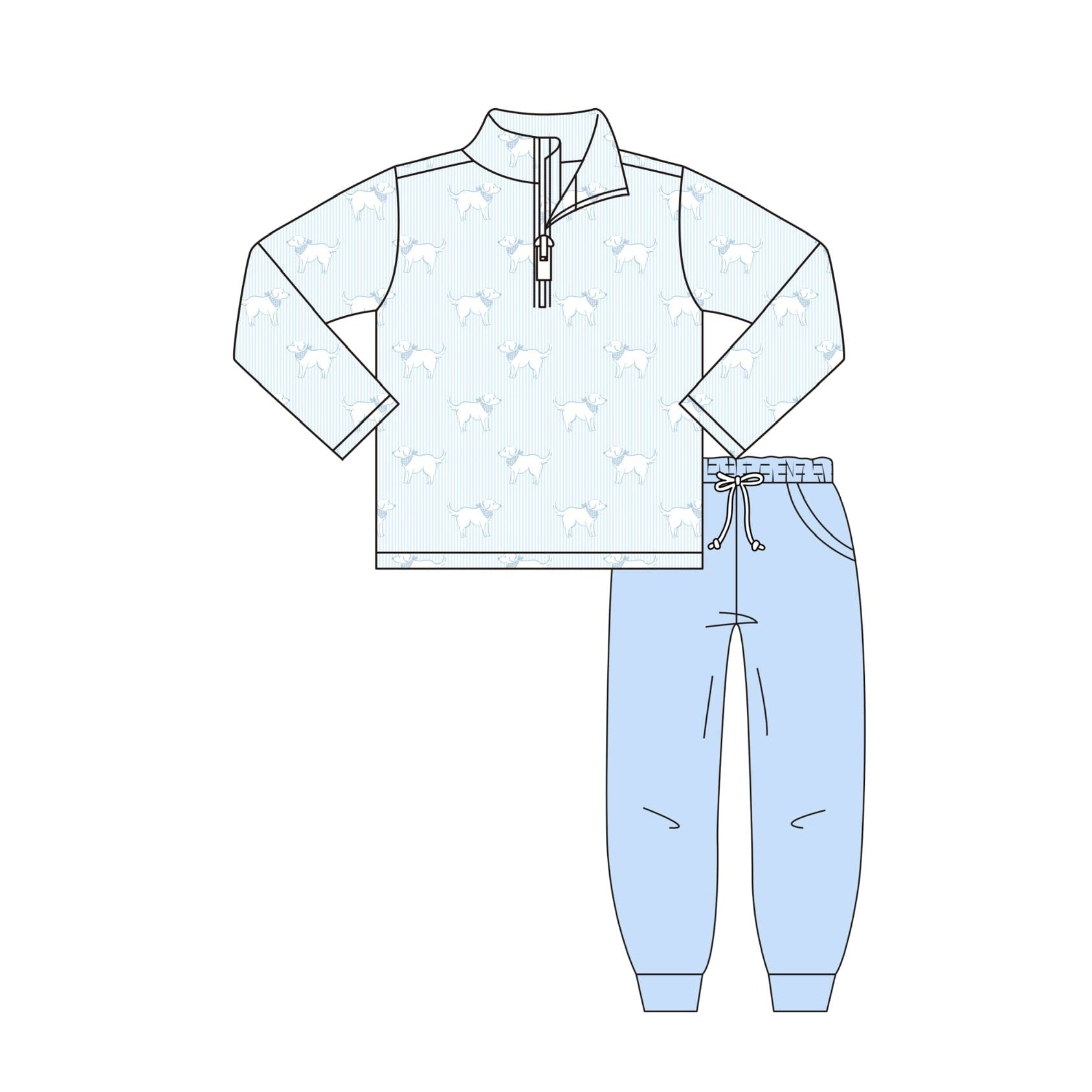 Mallards & Mutts Dog Quarter Zip Set - ETA JANUARY