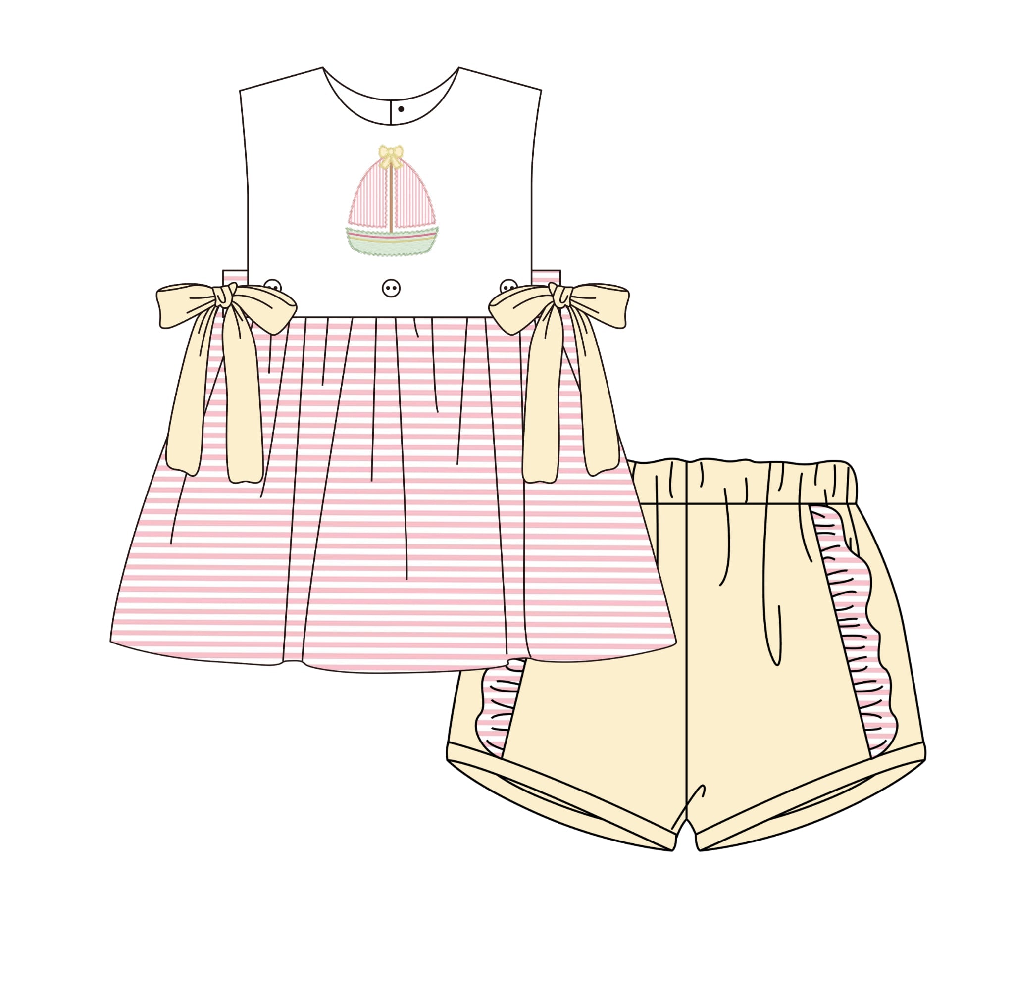Girls Sail Away Shorts Set - ETA MAY