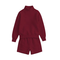 Mock Neck Red Sweatshirt Set - ETA NOVEMBER