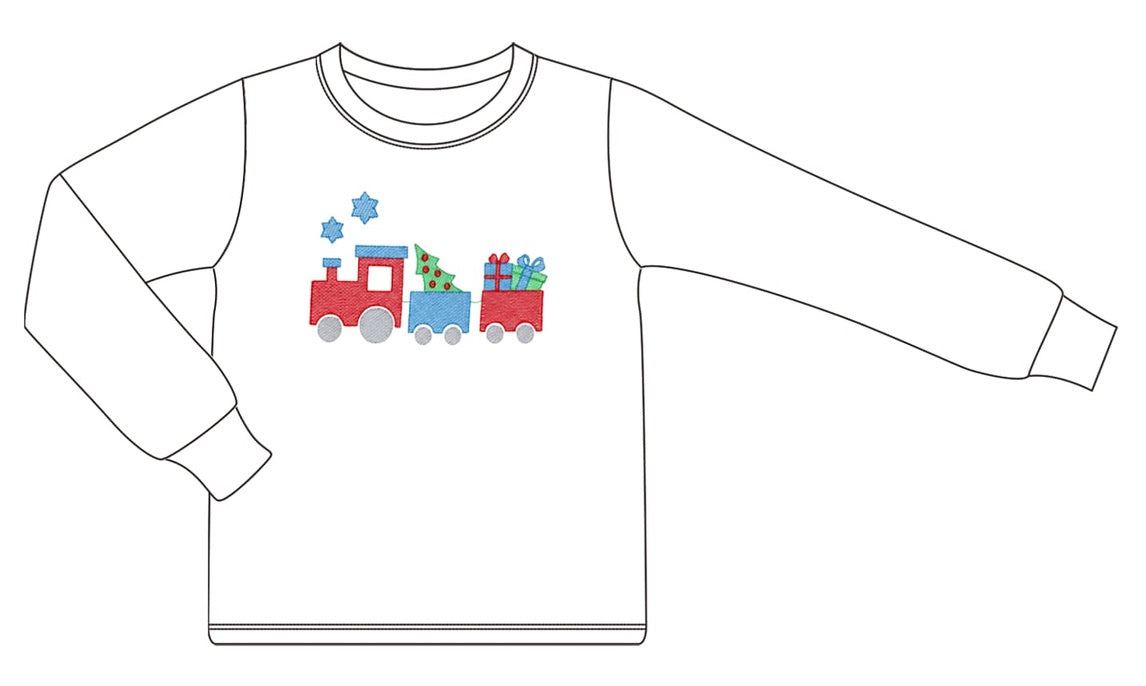 Boys Christmas Train Long Sleeved T-Shirt - ETA OCTOBER