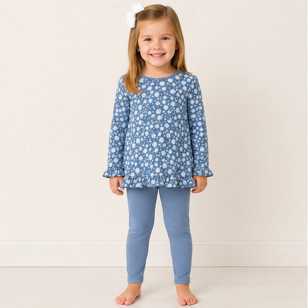 Winter Time Blues Girls Floral Set - ETA DECEMBER