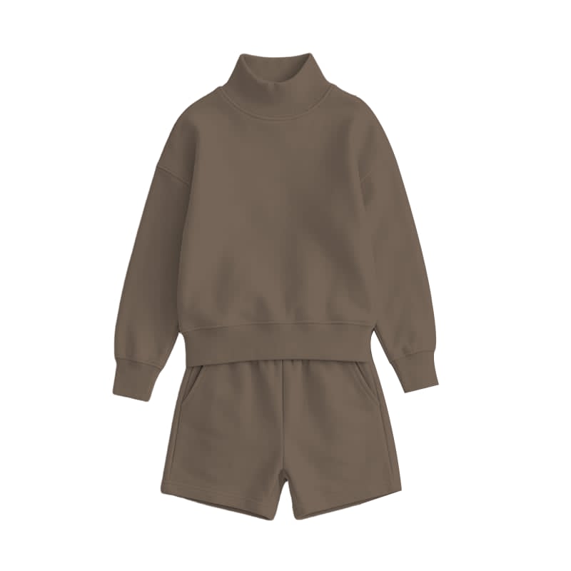 Mock Neck Taupe Sweatshirt Set - ETA NOVEMBER