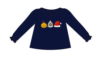 Girls Navy Christmas Long Sleeved T-Shirt - ETA OCTOBER