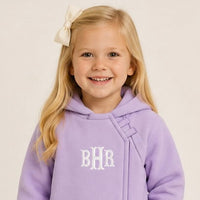 Velcro Fleece Violet Coat with Monogram - ETA DECEMBER