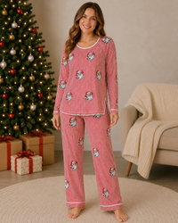 Womens Santa's Cozy Classics Loungewear Set