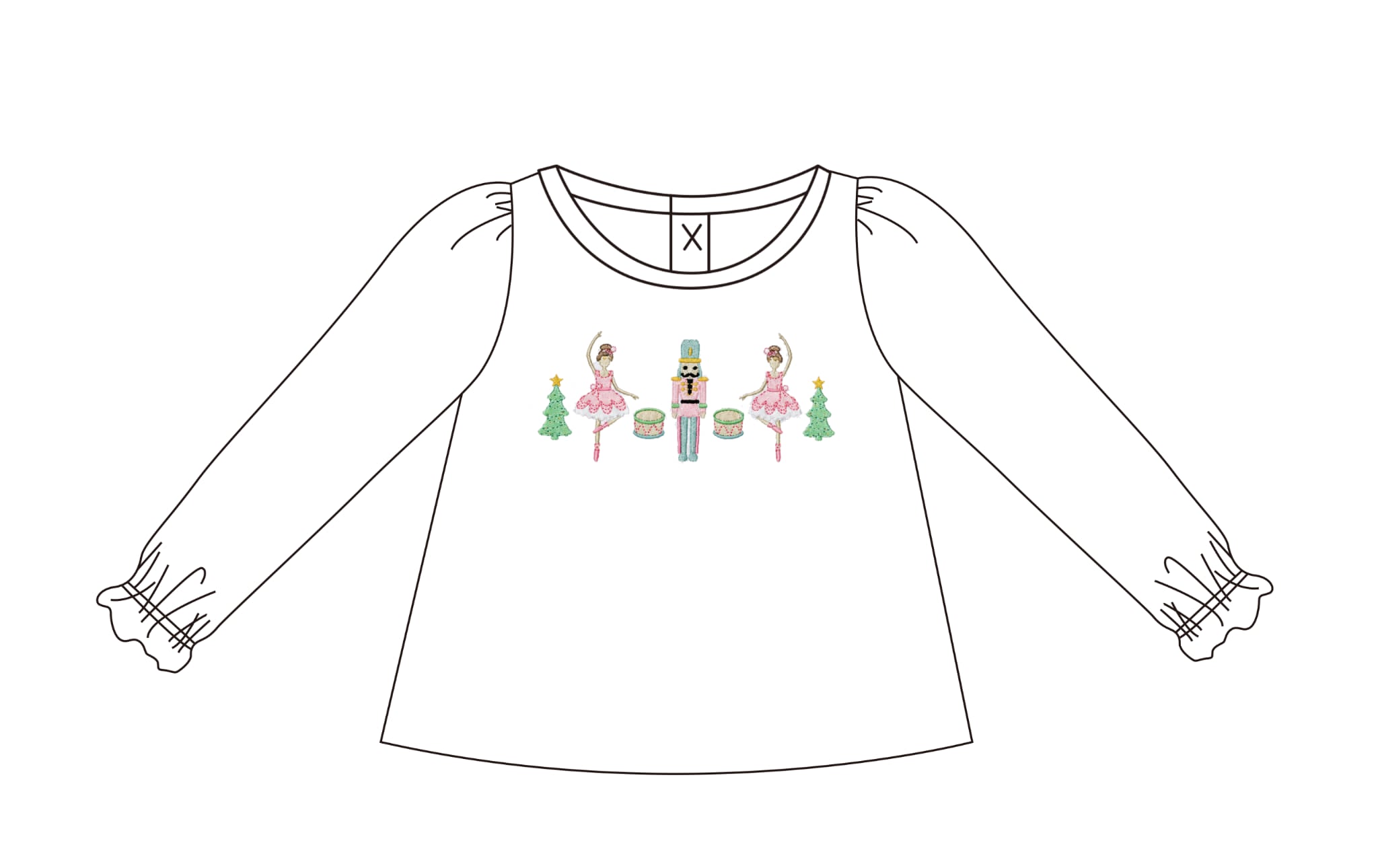 Girls Nutcracker Long Sleeved T-Shirt - ETA OCTOBER