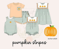 Pumpkin Stripes Girls Dress