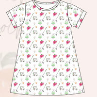 Pretty on the Green Dress in Hot Pink Azaleas - ETA MARCH