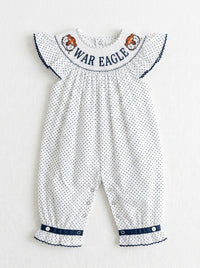 Officially Licensed War Eagle Wardrobe Auburn Girls Romper - ETA AUGUST