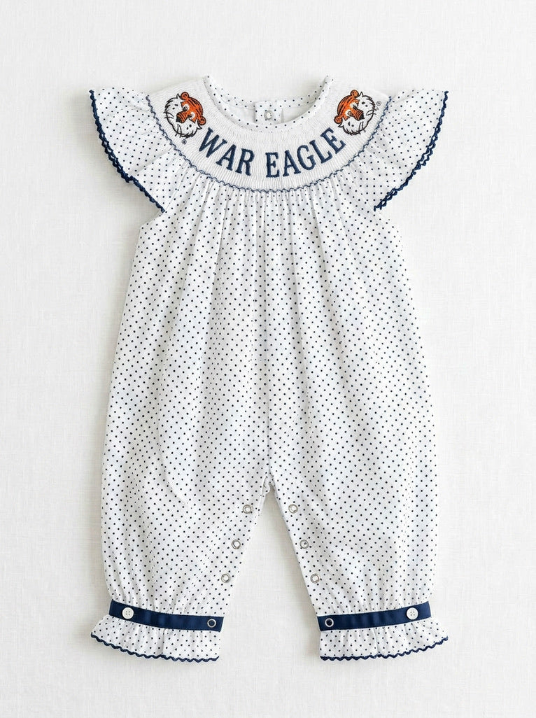 Officially Licensed War Eagle Wardrobe Auburn Girls Romper - ETA AUGUST