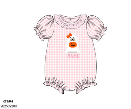 Ghost Pupper Girls Gingham Bubble
