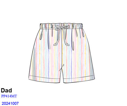 Pastel Stripe Mens Swim Trunks