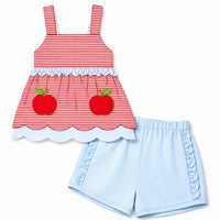 Apple Lane Striped Girls Shorts Set - ETA JULY