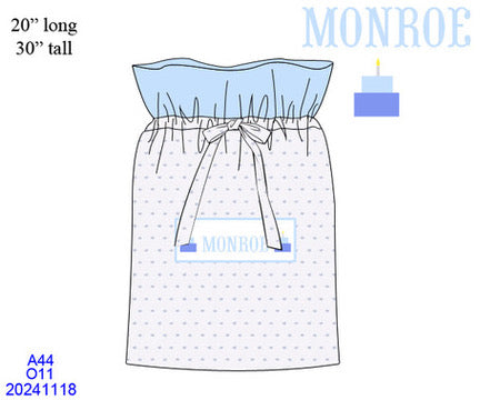 Blue Dot Drawstring Bag