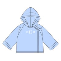 Velcro Fleece Blue Coat with Monogram - ETA DECEMBER