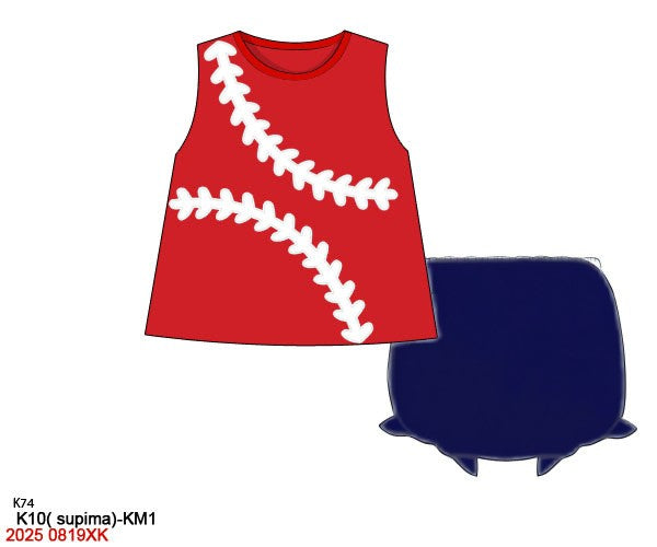 Baseball Girls Bloomer Set