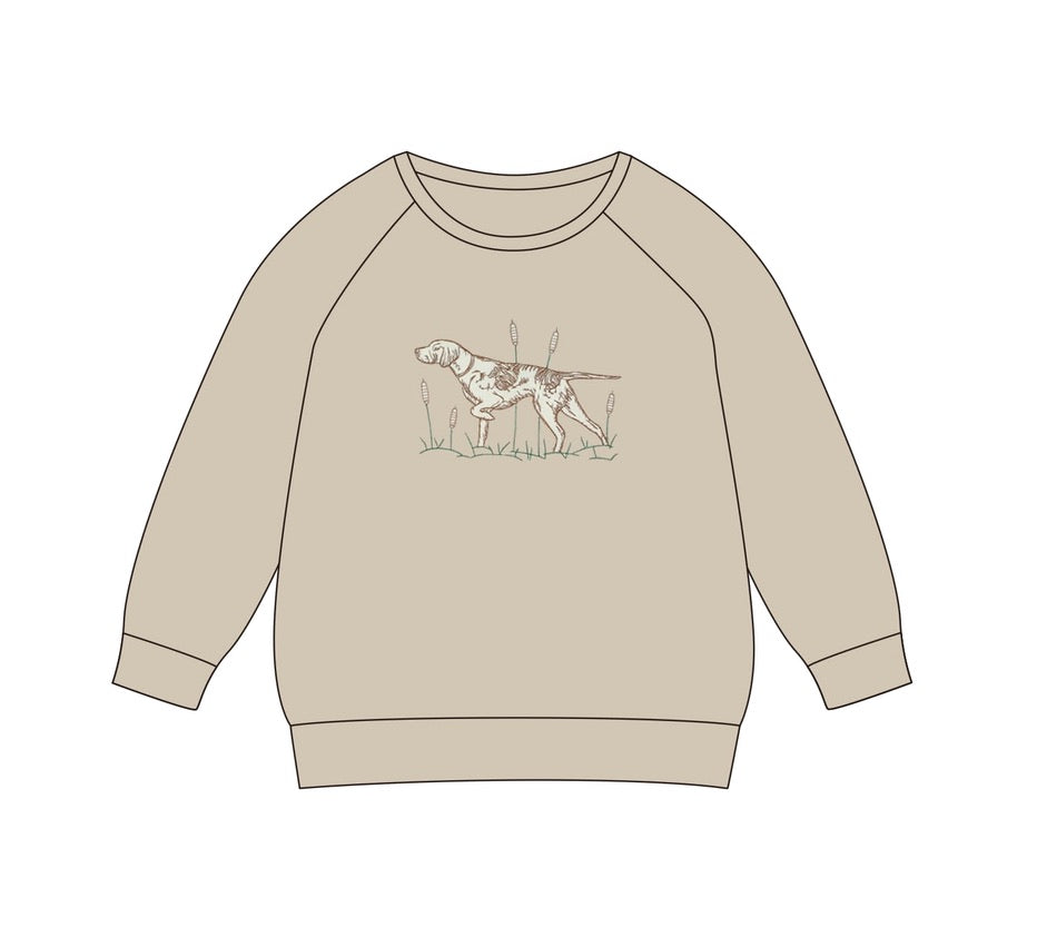 Field & Feather Taupe Dog Sweatshirt - ETA DECEMBER