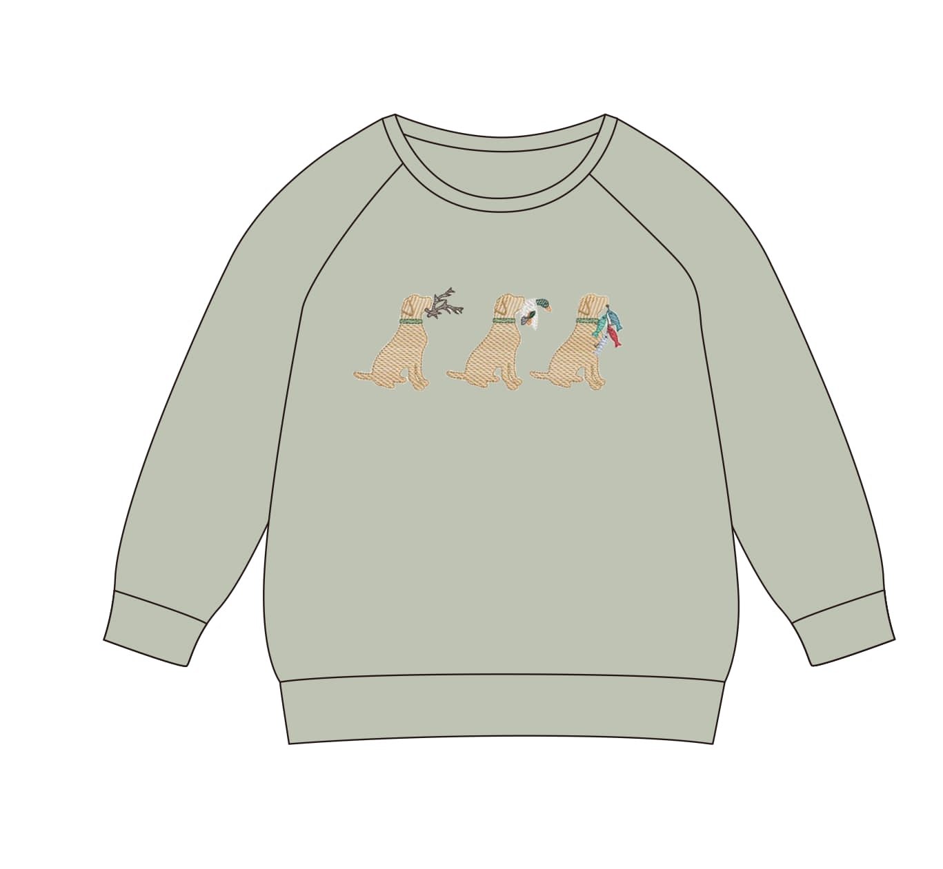 Field & Feather Green Dog Sweatshirt - ETA DECEMBER