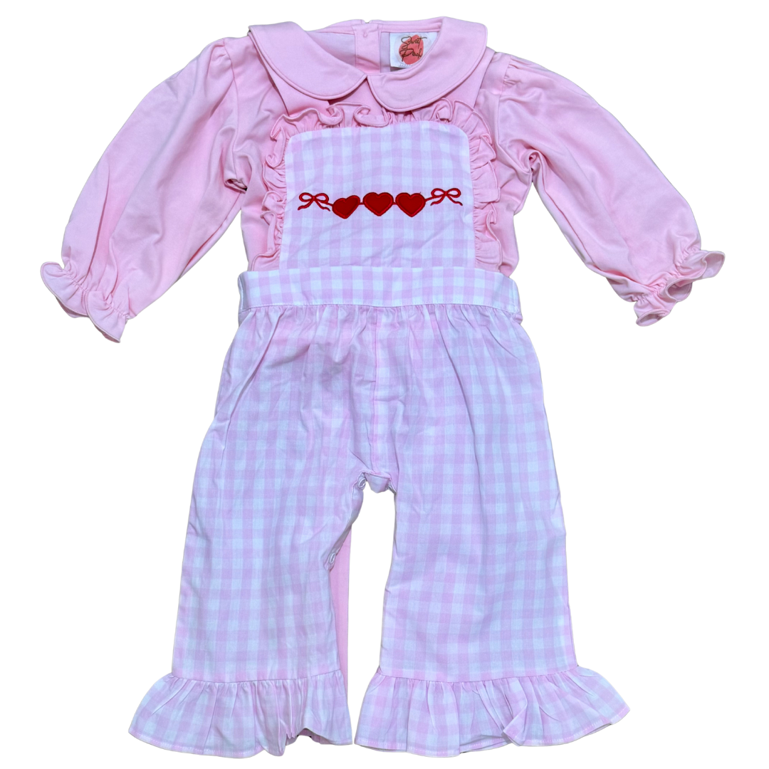 Valentine Gingham Overalls
