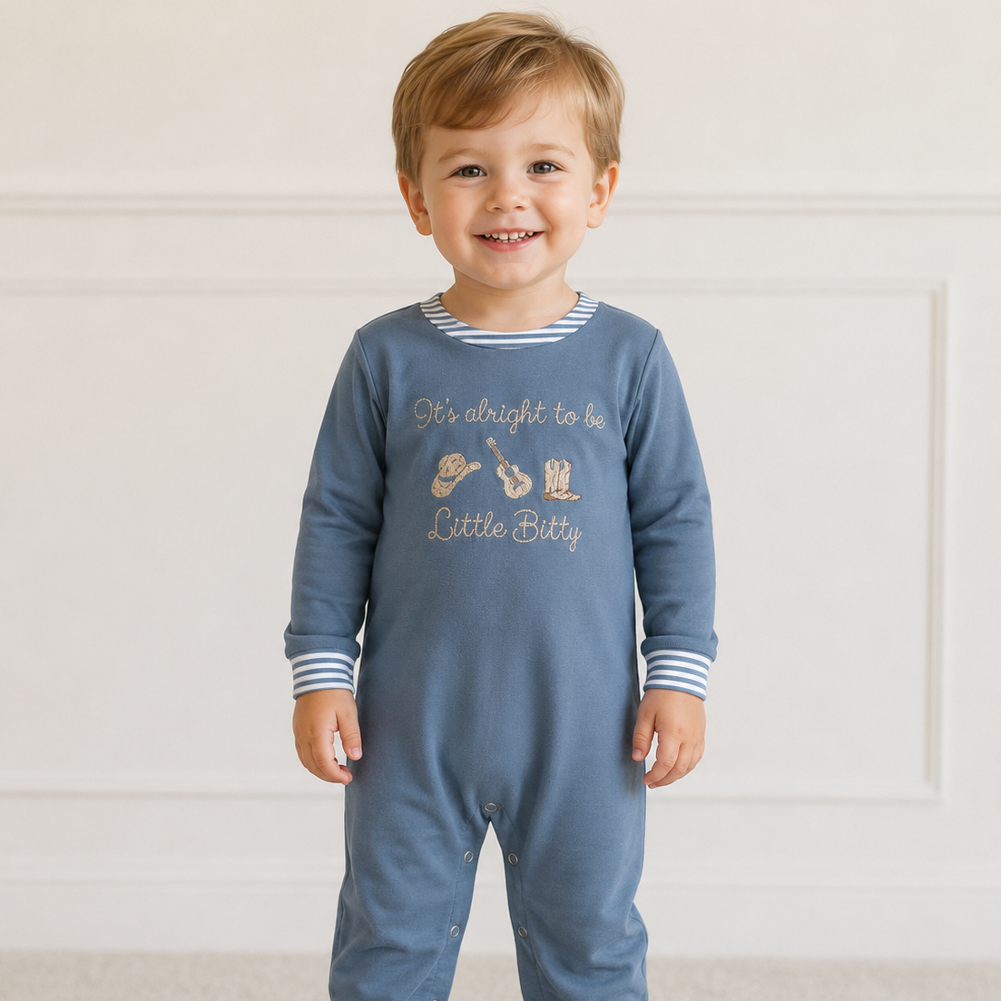 It's Alright to be Itty Bitty Boys Romper - ETA JANUARY