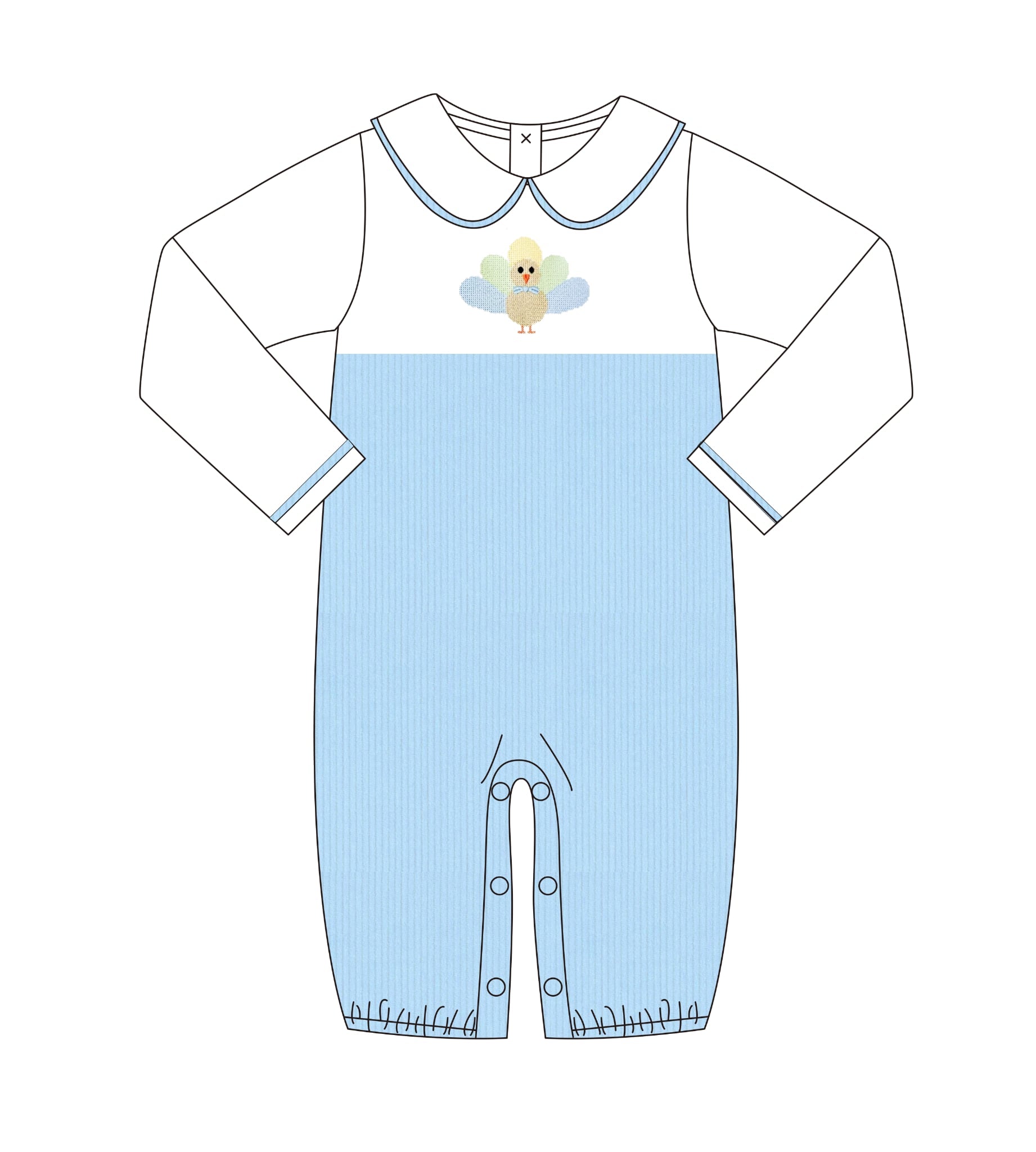 Boys Tiny Turkey Trot Romper - ETA SEPTEMBER