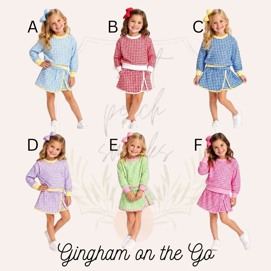 Girls Gingham on the Go Sets - ETA JANUARY