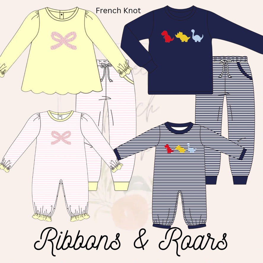 Ribbons & Roars Girls Romper - ETA JANUARY