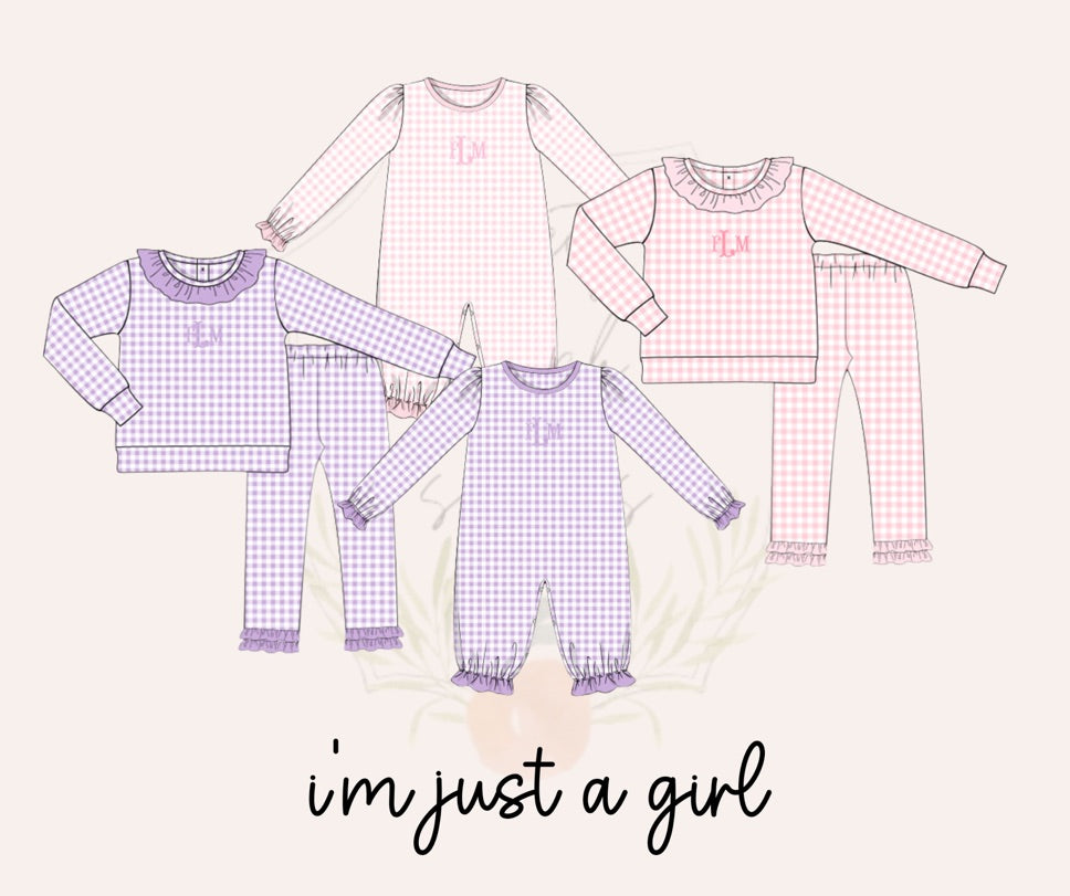 I'm Just a Girl Pink Knit Set - NO MONO