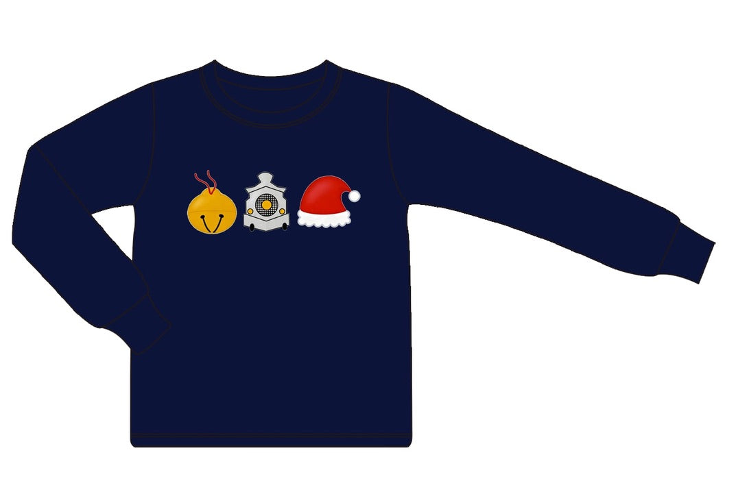 Boys Navy Christmas Long Sleeved T-Shirt - ETA OCTOBER