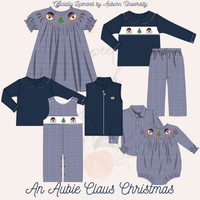 Officially Licensed An Aubie Claus Christmas Smocked Girls Bubble - ETA OCTOBER