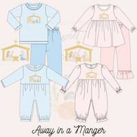 Girls Away in the Manger Romper - ETA OCTOBER