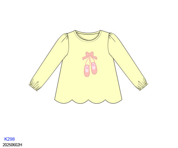 Girls Applique Ballet Shirt - ETA DECEMBER