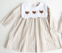Gingham Gobble Girls Dress