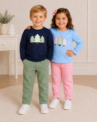 Blue Christmas Trees Long Sleeved T-Shirt - ETA OCTOBER