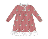 Girls Santa's Cozy Classics Loungewear Gown - ETA OCTOBER