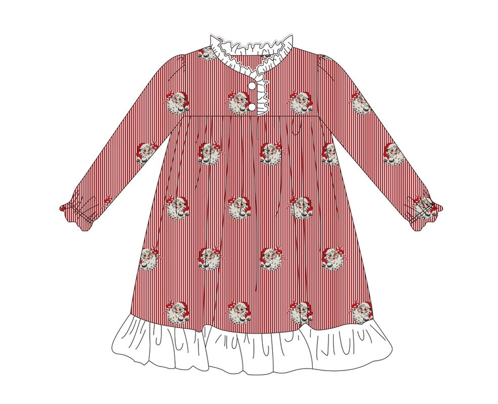 Girls Santa's Cozy Classics Loungewear Gown - ETA OCTOBER