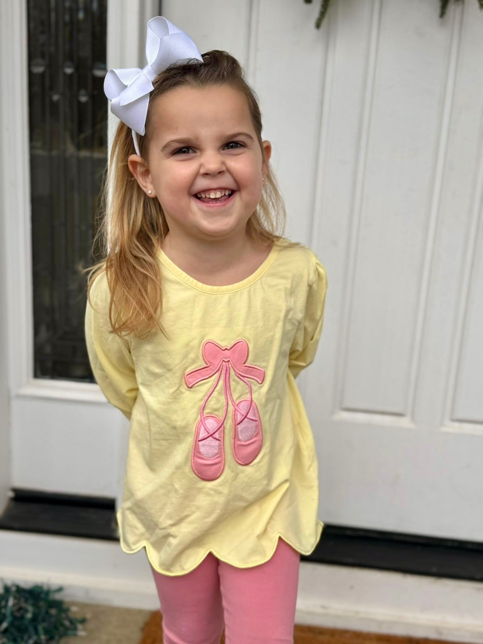 Girls Applique Ballet Shirt - ETA DECEMBER