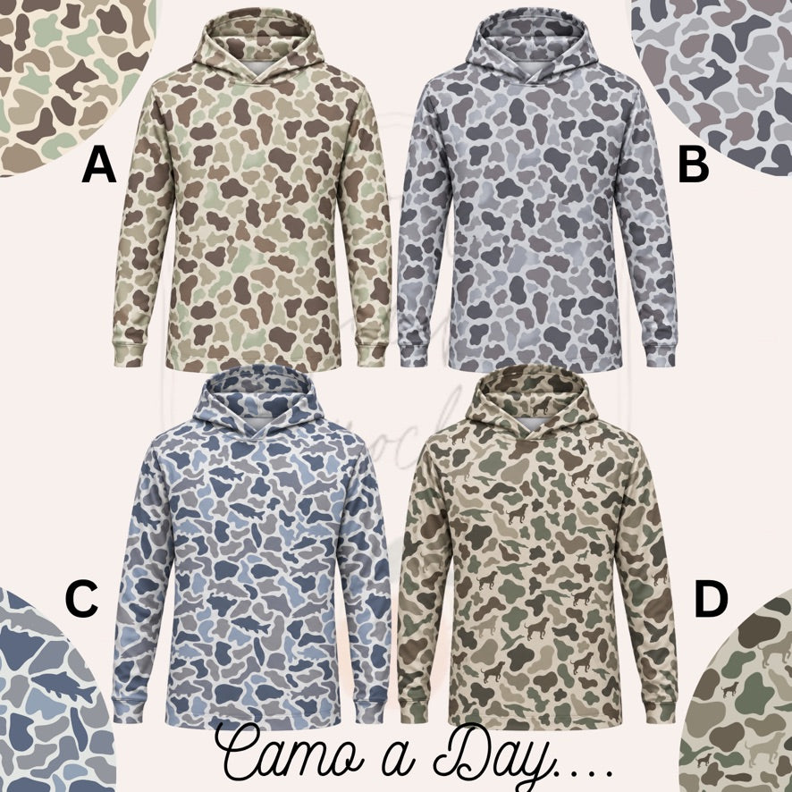 Boys Camo a Day Hoodies - ETA JANUARY