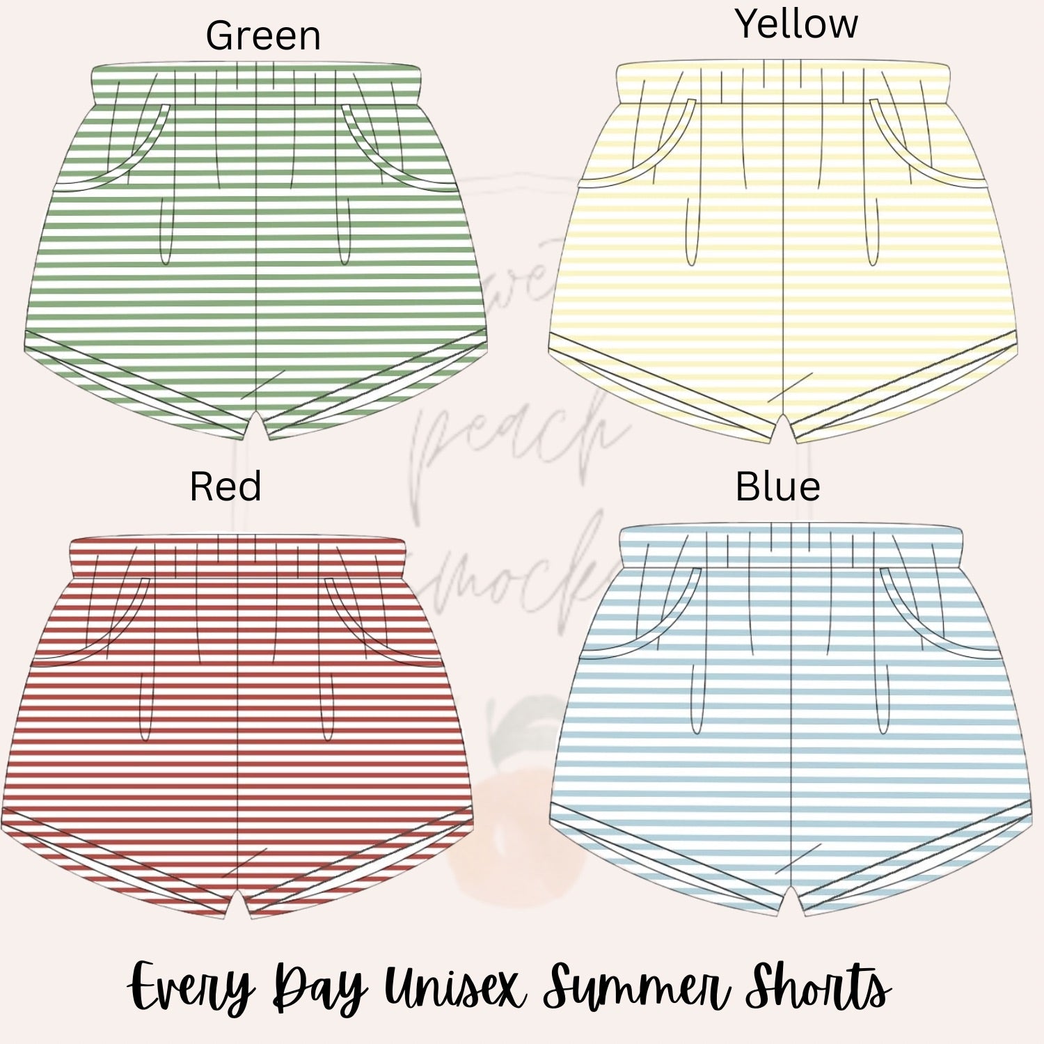 Everyday Unisex Summer Striped Shorts - ETA MAY