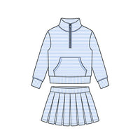 Varsity Charm Blue Skort Set - ETA NOVEMBER