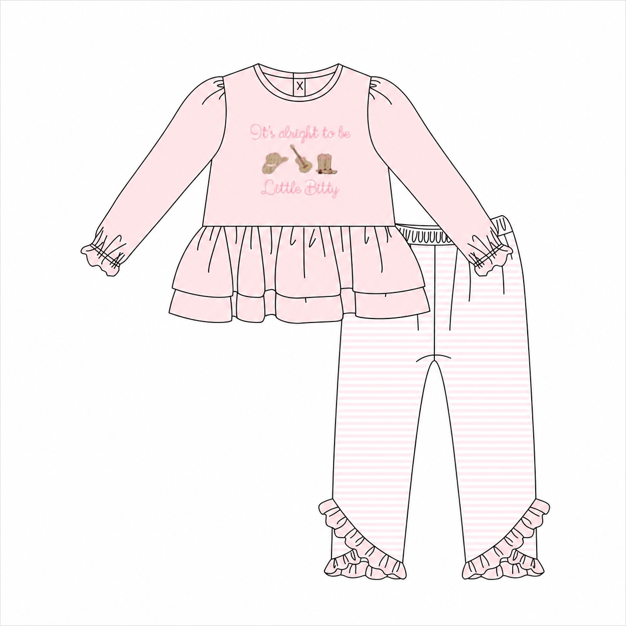 It's Alright to be Itty Bitty Girls Pant Set - ETA JANUARY