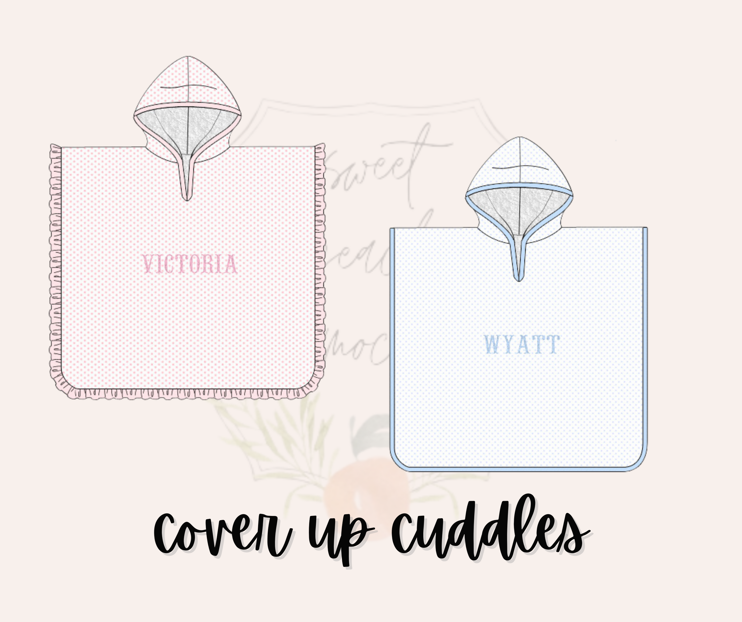 Pink Beach Cover Up for Girls - MONO NOT INCLUDED