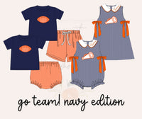 Go Team! Navy Collegiate Football Girls Dress