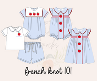 French Knot 101 Girls Apple Bubble