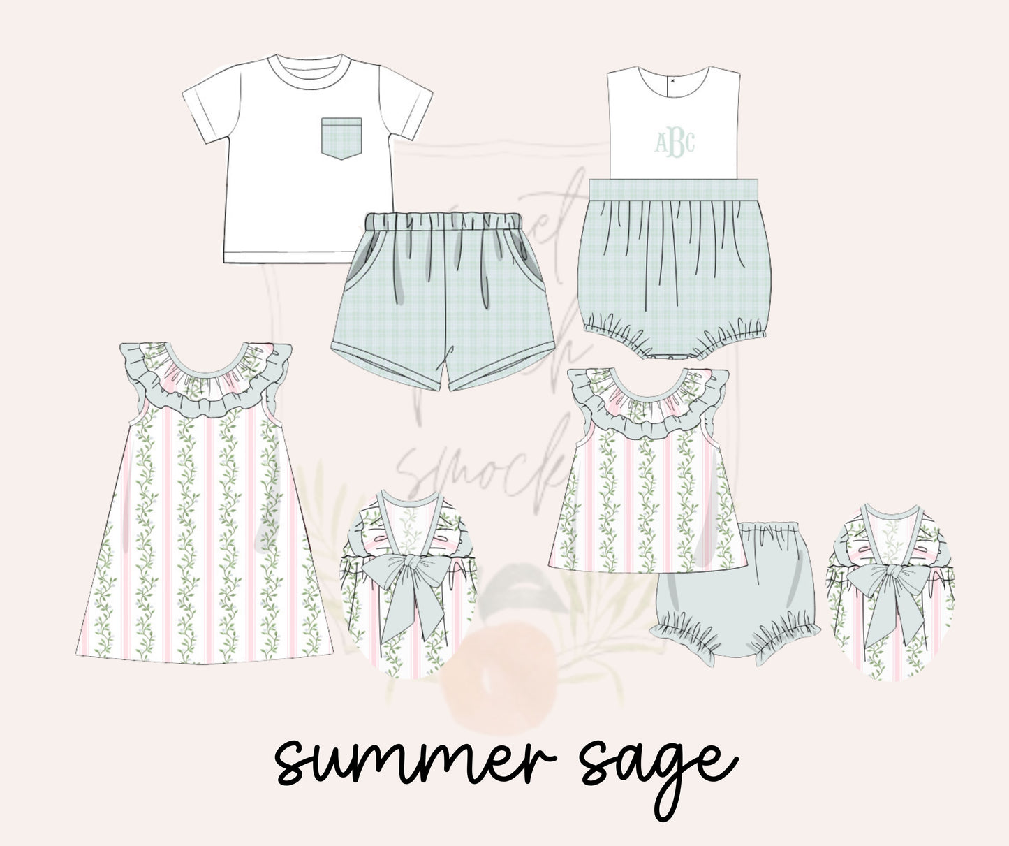 Summer Sage Girls Dress