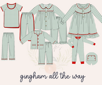 Gingham All the Way Girls Loungewear Set