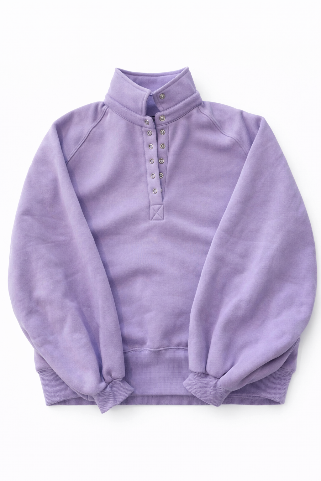 Women's Lavender Snap Collar Pullover
