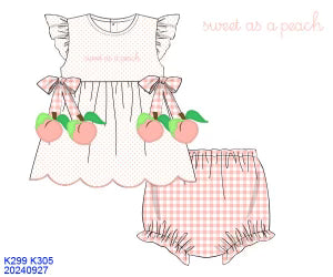 Sweet as a Peach Girls Bloomer Set