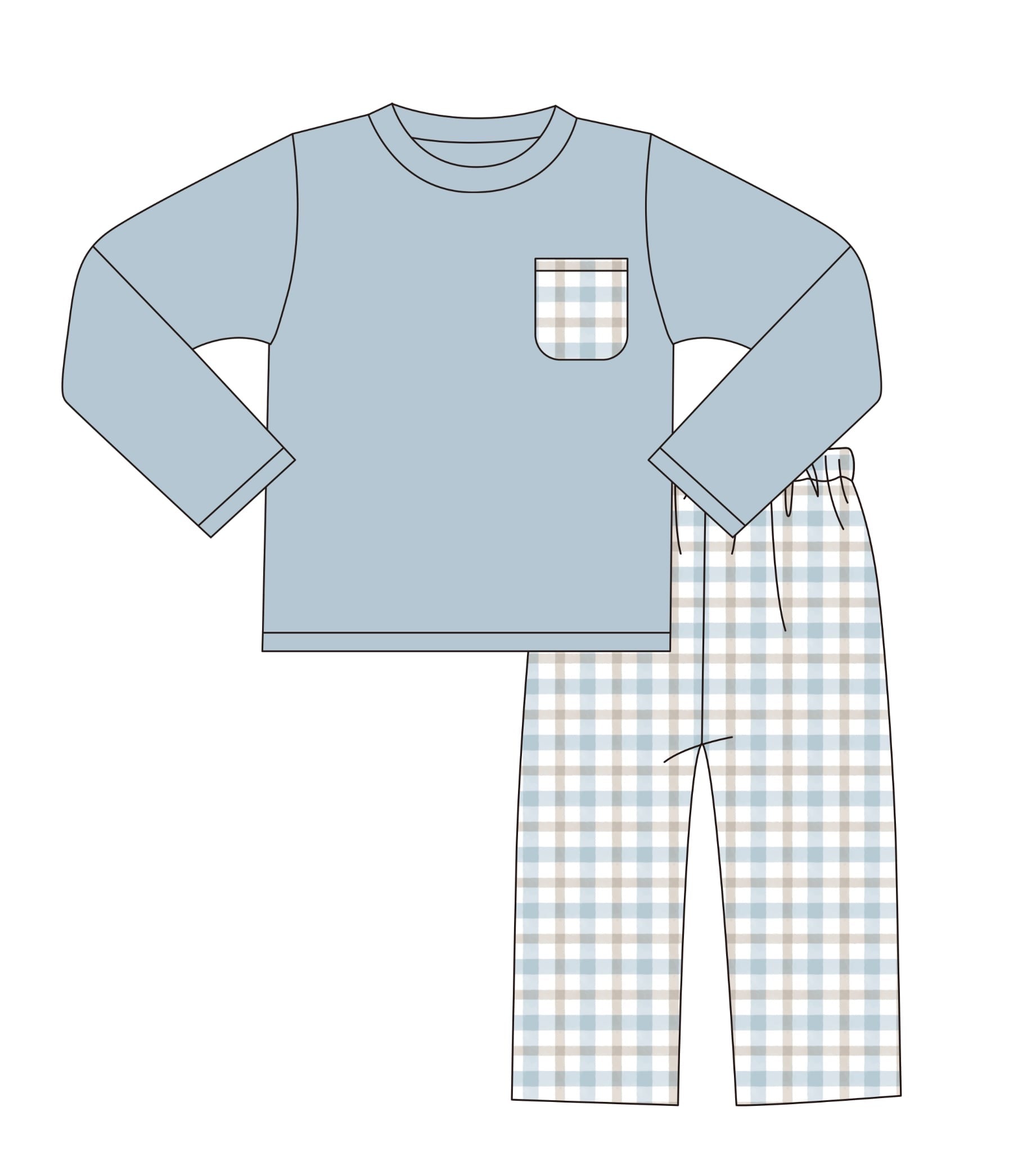 Boys Autumn Plaid Pants Set - ETA SEPTEMBER